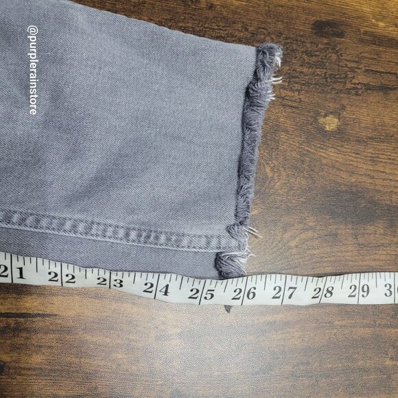Gap Jeans Sz 10 Vintage Slim Sky High Crop Raw Hem Tummy Control Stretch Denim - Picture 8 of 10